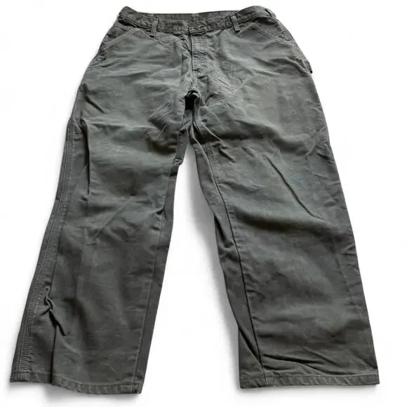 GREEN vintage Carhartt carpenter pants - Picture 2 of 4